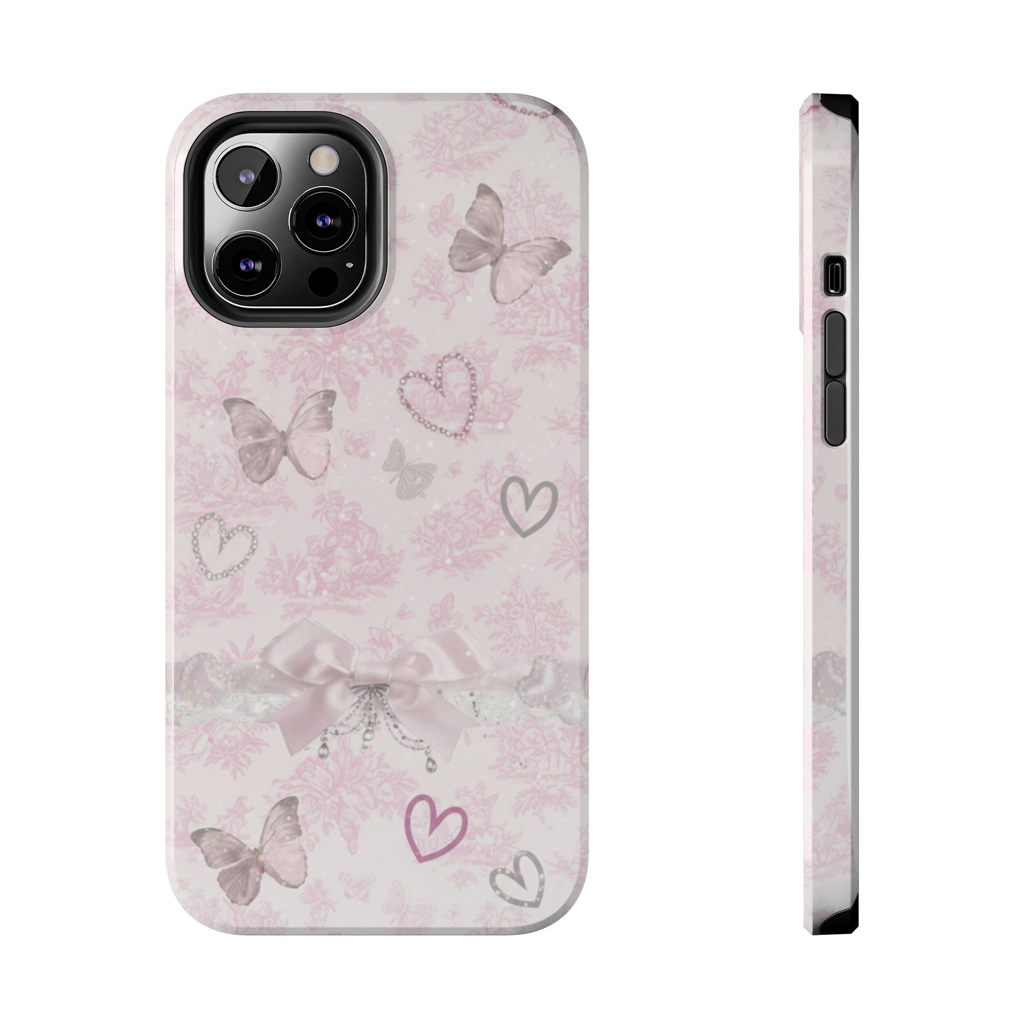 Pink Butterfly Hearts